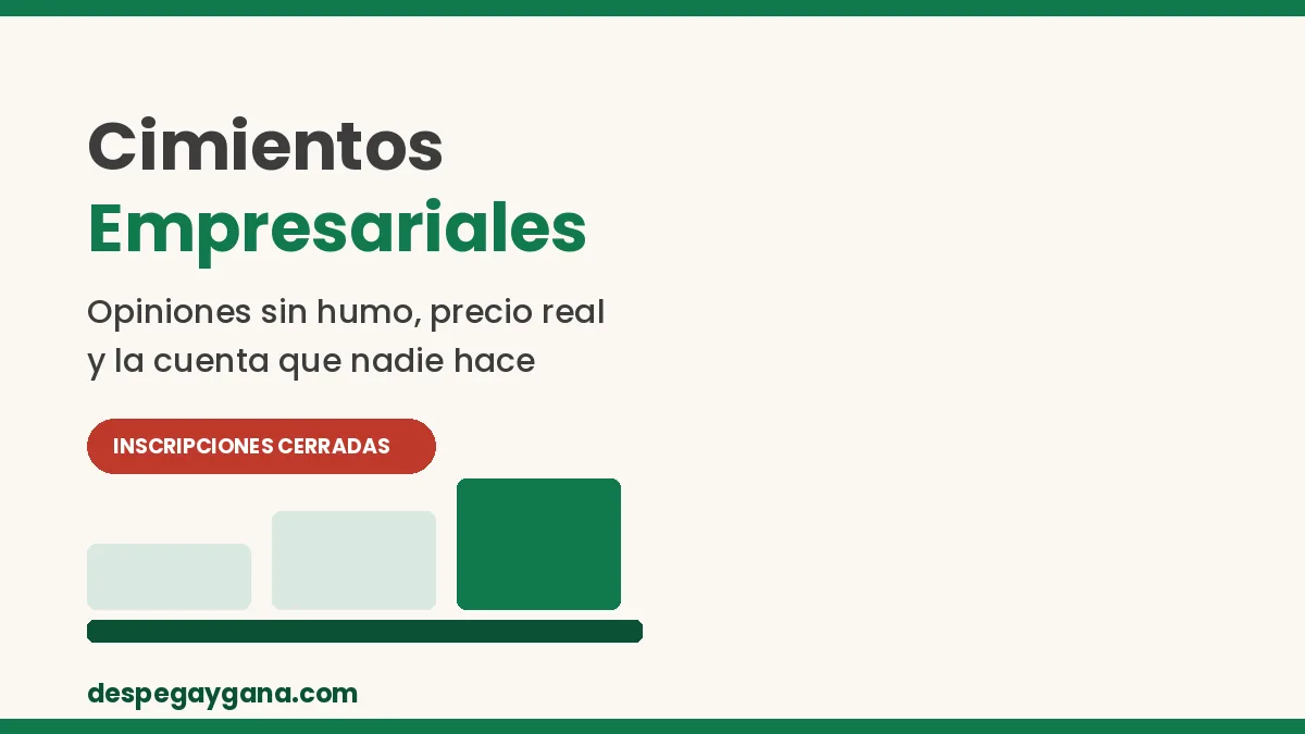 Cimientos Empresariales opiniones: portada de la review de Despega y Gana