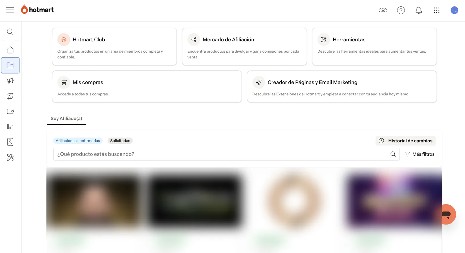 Panel de afiliación usado para verificar precios y condiciones