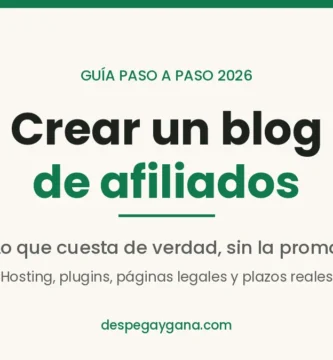 Crear un blog de afiliados, guía paso a paso 2026
