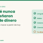 Asignaturas del colegio marcadas y la de tu dinero sin marcar
