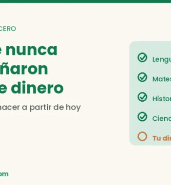 Asignaturas del colegio marcadas y la de tu dinero sin marcar