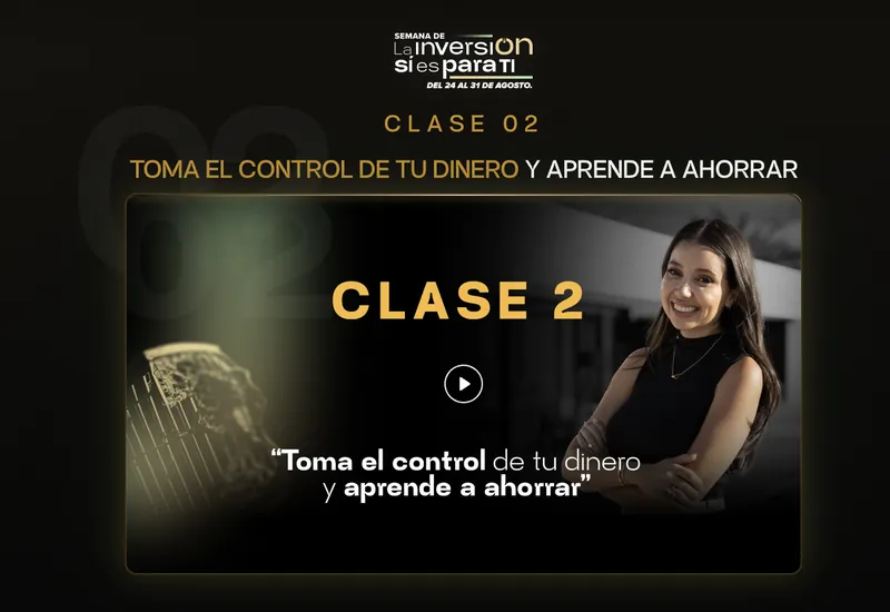 Reproductor de la clase 2 de la Semana de la Inversión de Celia Rubio, sobre control del dinero y ahorro