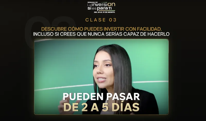 Fotograma de la clase 3 de la Semana de la Inversión de Celia Rubio