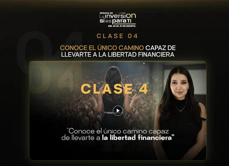 Reproductor de la clase 4 de la Semana de la Inversión de Celia Rubio, la clase de cierre