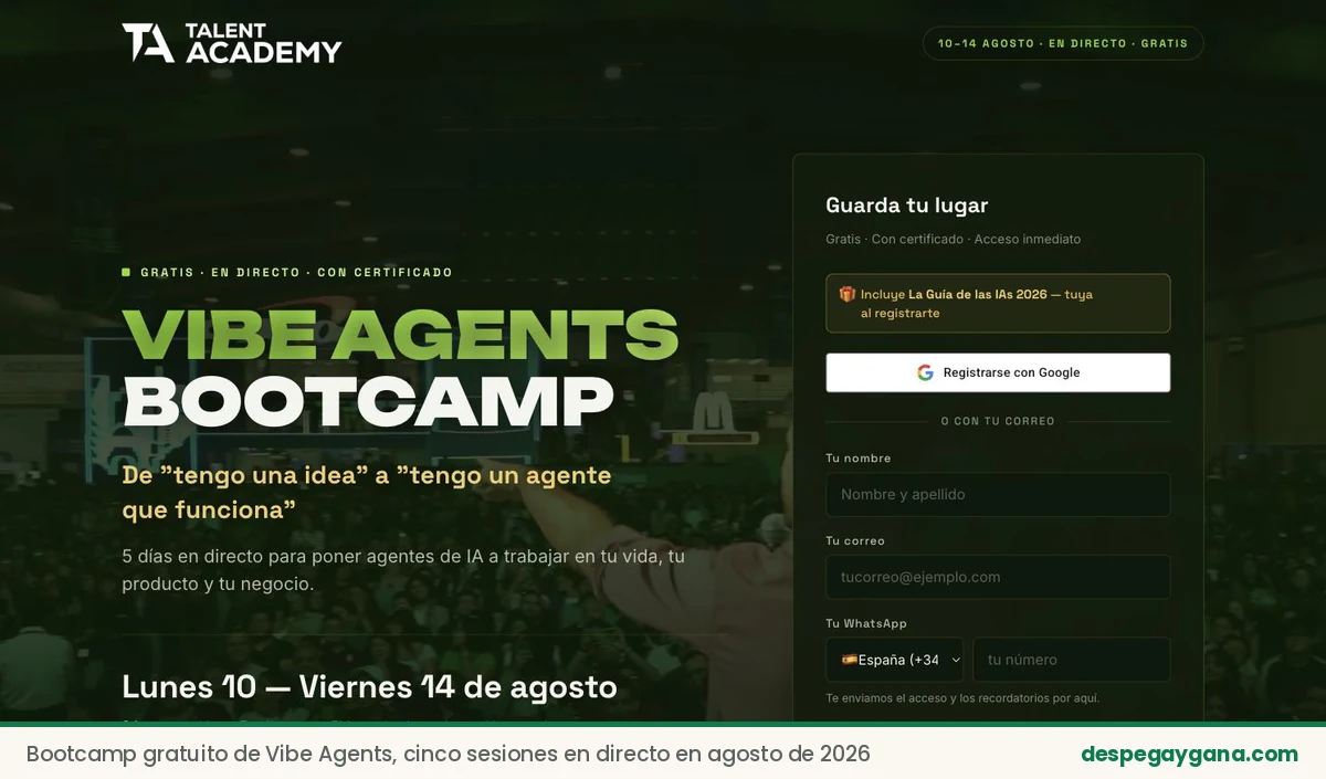 Bootcamp gratuito de Vibe Agents de agosto