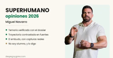 Superhumano opiniones 2026, ilustración con Miguel Navarro y los puntos que he verificado del programa