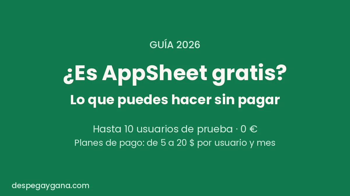 AppSheet gratis: límites del plan gratuito y precios de los planes de pago en 2026